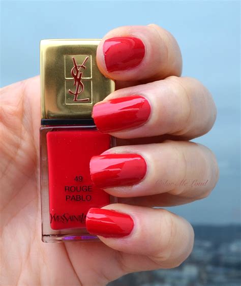 YSL Rouge Pablo (No. 49) La Laque Couture Nail Lacquer